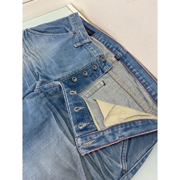 Banana Republic Utility Jeans Mens 35X30 Rugged Boot Leg Button Fly Heavy Duty - Picture 3 of 14